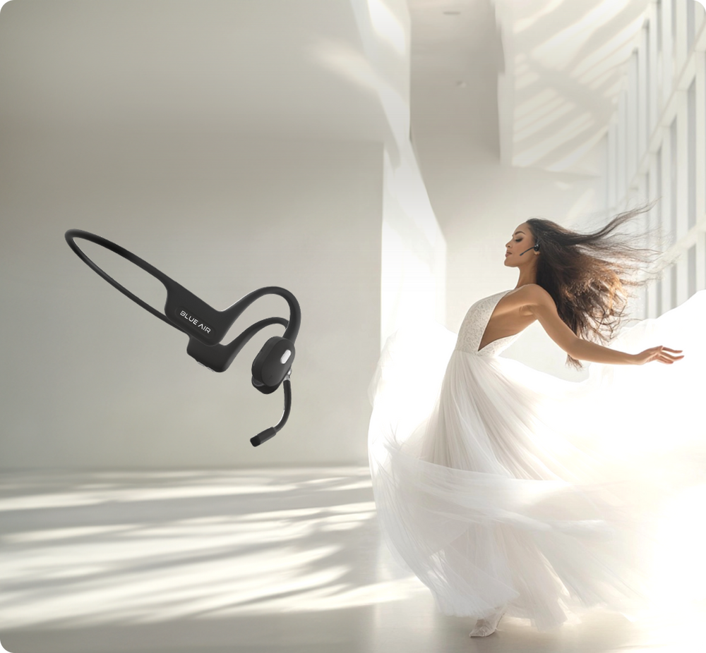 Blue Air Open Ear Headsets with Mic Blue Air Open Ear Headsets with Mic